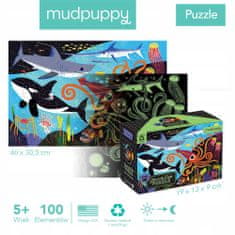 Mudpuppy Mudpuppy Puzzle Glowing Ocean Predators 100El