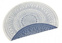 NORTHRUGS Kusový koberec Twin-Wendeteppiche 103104 creme blau kruh – na ven i na doma 140x140 (průměr) kruh