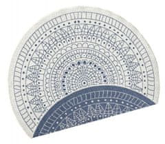 NORTHRUGS Kusový koberec Twin-Wendeteppiche 103104 creme blau kruh – na ven i na doma 140x140 (průměr) kruh