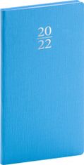 Diář 2022: Capys - světle modrý/kapesní, 9 x 15,5 cm