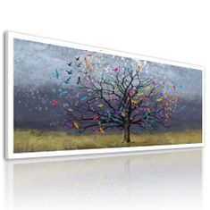 LUDESIGN Obraz na plátně COLORED TREE B různé rozměry Ludesign ludesign obrazy: 100x40 cm