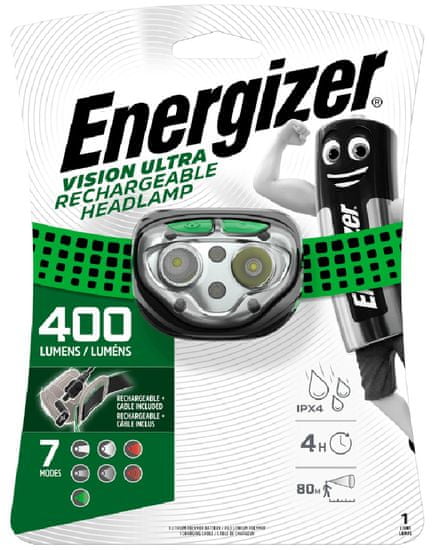 Energizer Čelovka Headlight Vision Rechargeable 400lm USB