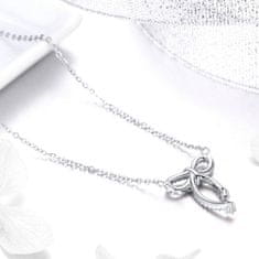 Royal Fashion náhrdelník Třpytivá mašle BSN040