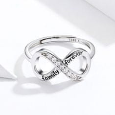 Royal Fashion nastavitelný prsten Nekonečno Family forever SCR579 Velikost: Univerzální 52-60 mm