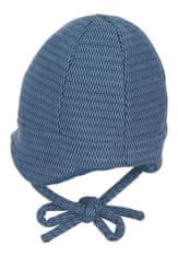 Sterntaler Čepička zimní, chlapecká, kšiltík, zavazovací, modrá, jemné proužky 4602111