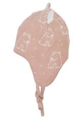 Sterntaler Čepička kojenecká růžová, lední medvídci, ouška, zavazovací 4502124