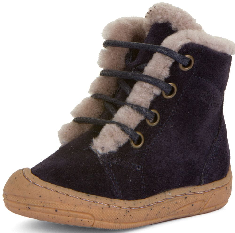Froddo dívčí zimní kožená kotníčková obuv G2110110-4 tmavě modrá 25