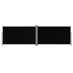 Greatstore Zatahovací boční markýza černá 160 x 600 cm