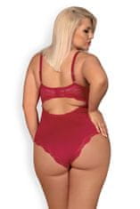 Obsessive Erotické body Rosalyne teddy - OBSESSIVE Červená S/M