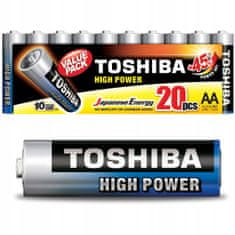 TOSHIBA 20x alkalické baterie LR6 AA