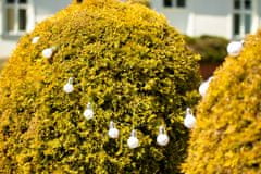 Polux Zahradní sviětidlo Solární Girlanda LED 10x MLÉČNÝCH KULIČEK 3000K Teplá bílá
