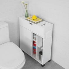 SoBuy SoBuy BZR31-W Skříňka do koupelny Koupelnový vozík Nízká skříňka Bílá