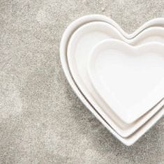 keramická mísa Mynte ve tvaru srdce Pure White Velikost: Velká