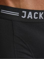 Jack&Jones 3 PACK - pánské boxerky SENSE 12081832 Black Black waistband (Velikost XXL)