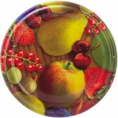 Gastrozone Šroubovací víčka, set 10ks, víčko dekor ovoce, průměr 58 mm 
