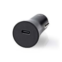 Nedis CCPD20W101BK automobilový USB nabíjecí adaptér 1.67 A / 2.22 A / 3 A PowerDelivery 3.0 / USB-C / černá