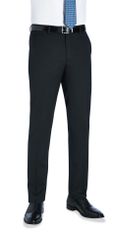 BROOK TAVERNER Pánské kalhoty k obleku Holbeck Slim Fit Brook Taverner - Zkrácená délka 75 cm, Velikost 54, Barva Černá
