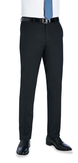 BROOK TAVERNER Pánské kalhoty k obleku Holbeck Slim Fit Brook Taverner - Zkrácená délka 75 cm, Velikost 42, Barva Šedá