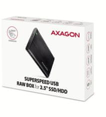 AXAGON EE25-A6M RAW box, černá