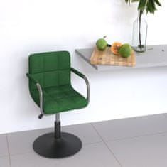 shumee Otočná kancelářská židle tmavě zelená samet