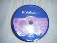 Verbatim DVD+R 16x 4,7GB spindl 50ks