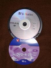Verbatim DVD+R DL 8x 8,5GB spindl 10ks (43666)