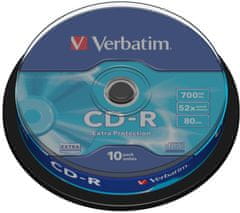 Verbatim CDR 52x 700MB Extra Protection, Spindle, 10ks