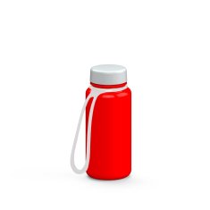 Elasto Láhev na pití "Refresh" čirá-transparentní vč. popruhu, 0,4l, Červená/Bílá