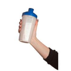 Elasto Shaker "Protein", 0,6 l, Standardní červená/Průsvitná šedá
