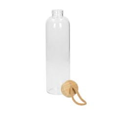 Elasto Sklaněná lahev "Bamboo" 1,0l, Transparentní