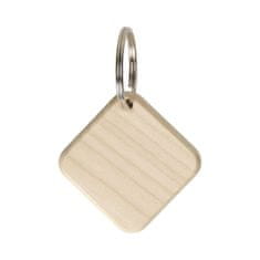 Elasto Čtvercový dřevěný přívěšek na klíče "Maple", Přírodní