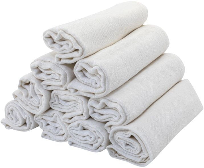 Levně BOMIMI Pleny bavlna Premium 140 g/m2 80x70, 10ks, bílé