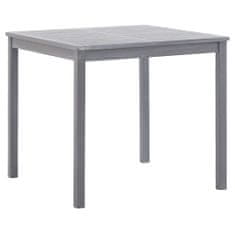 shumee vidaXL zahradní stůl šedý 80 x 80 x 74 cm Masivní akátové dřevo