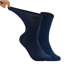 RS dámské DIA bavlněné zdravotní rozšířené ponožky 11123 2-pack, dark navy, 35-38