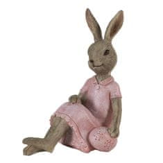 Clayre & Eef Dekorativní figurka sedící zaječky s vajíčkem 6PR3531