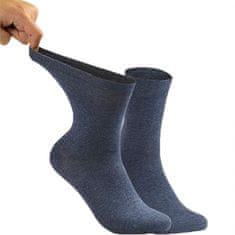 dámské DIA bavlněné zdravotní rozšířené ponožky 11125 2-pack, modrá džínová, 39-42
