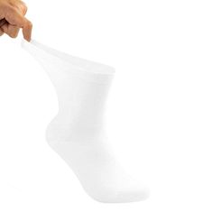 RS dámské DIA bavlněné zdravotní rozšířené ponožky 11121 2-pack, bílá, 39-42