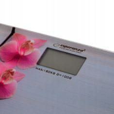 Esperanza Koupelnová váha s květinovým vzorem Orchid EBS010