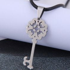 IZMAEL Náhrdelník Key Lock-Stříbrná KP20685