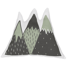 Beliani Dětský polštář hory 60 x 50 cm zeleno-černý INDORE