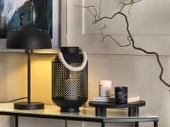 Beliani Kovová dekorativní lucerna matná černá CORON