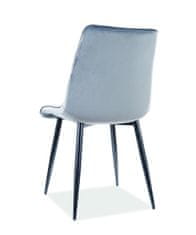 Signal Jídelní židlička KIM velvet modrá