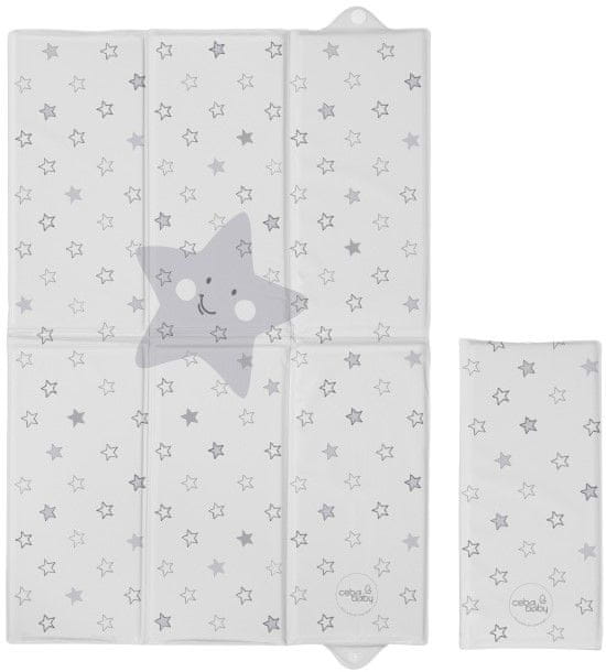 Levně Ceba Baby Cestovní přebalovací podložka 60x40 cm - Hvězdy šedá