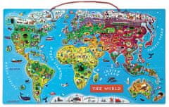 Janod Magnetická mapa světa nástěnná (anglická verze)