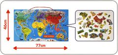 Janod Magnetická mapa světa nástěnná (anglická verze)