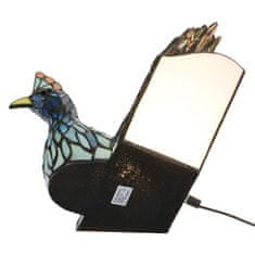 Clayre & Eef Dekorativní stolní lampa Tiffany PEACOCK 5LL-6044
