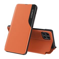 MG Eco Leather View knížkové pouzdro na Samsung Galaxy A22 4G, oranžové