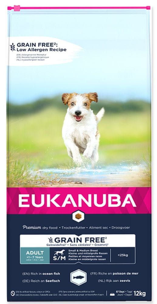 Eukanuba Adult Small & Medium Grain Free OF 12 kg