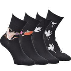 dámské bavlněné ponožky s kotníkovým vzorem 6101621 4-pack, 39-42