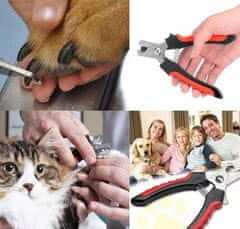 ER4 Sada stříhacích kleští a pilníku pro stříhání drápků u psů, koček a dalších domácích zvířat. Bezpečné pro zvířata.